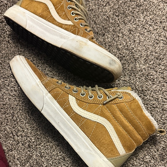 Vans Tan and Cream High-Top Sneakers - Picture 6 of 6
